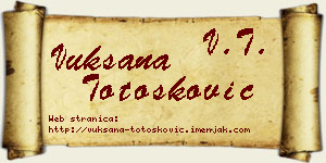 Vuksana Totošković vizit kartica